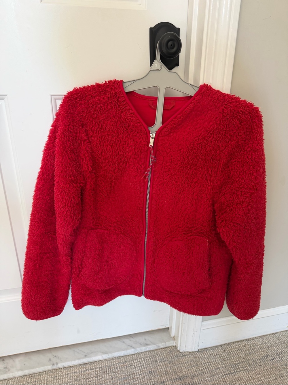 lululemon athletica Red Plush Zip-Up Jacket